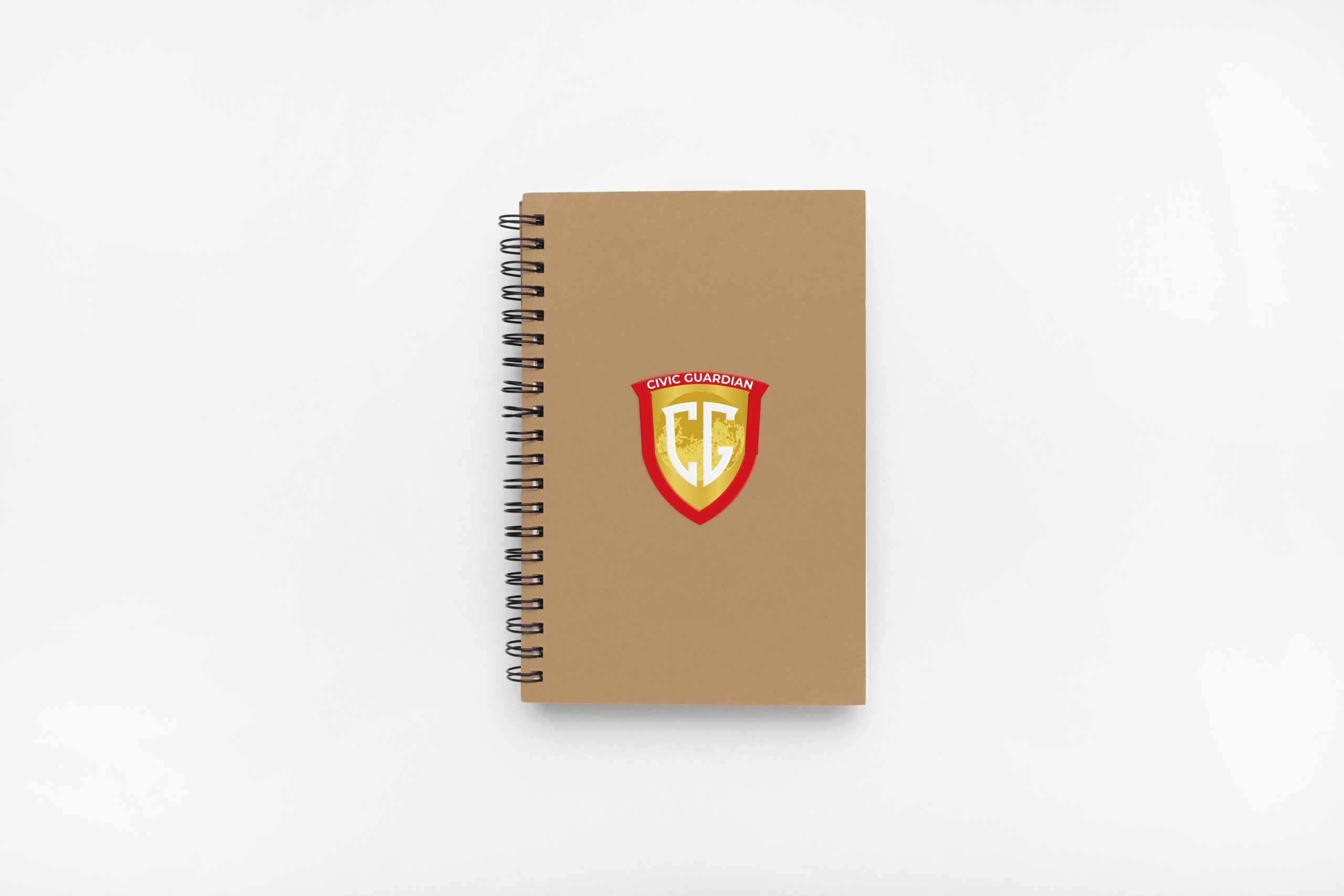 Notebook hardcover mockup on white background